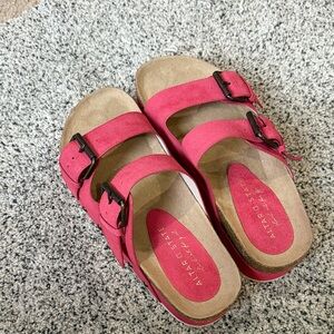Red Double Strap Sandals